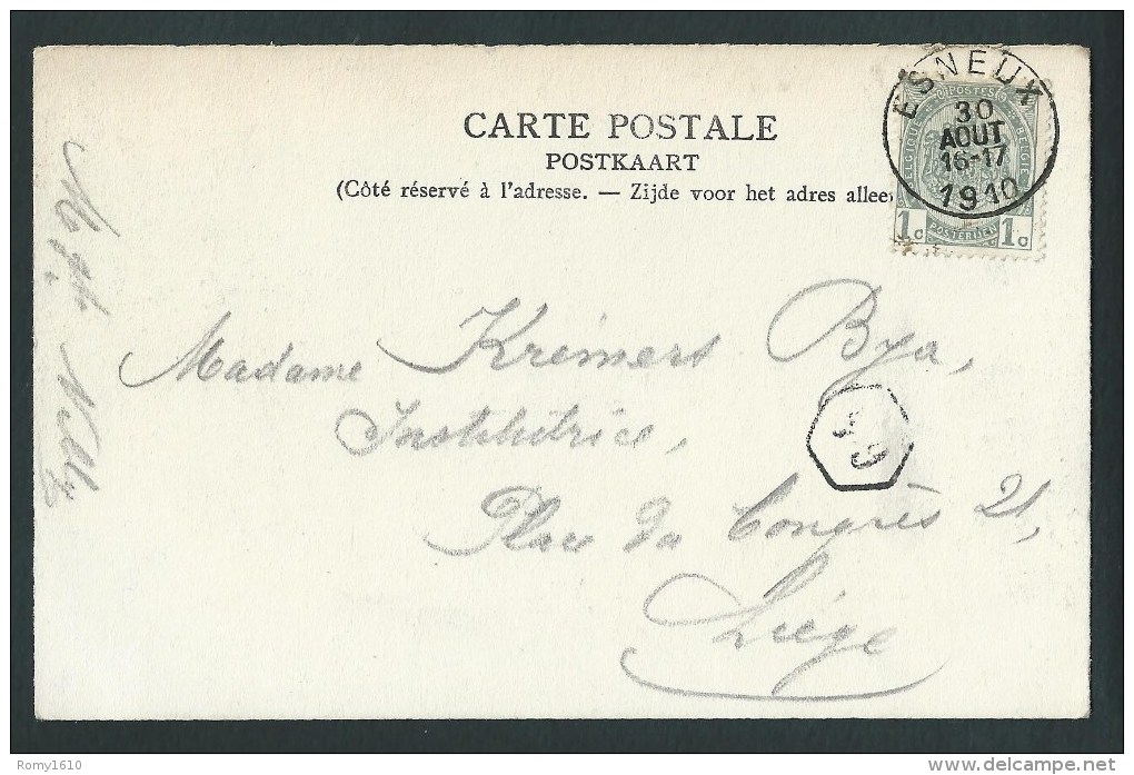 Souvenir De Plainevaux. Carrefour, Vue Prise De Chez Materne.  Attelage, Carte Animée.   2 Scans. - Neupré