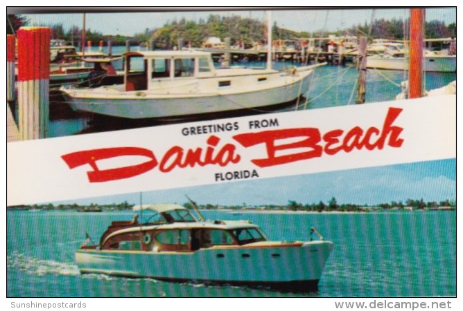 Florida Greetings From Dania Beach - West Palm Beach