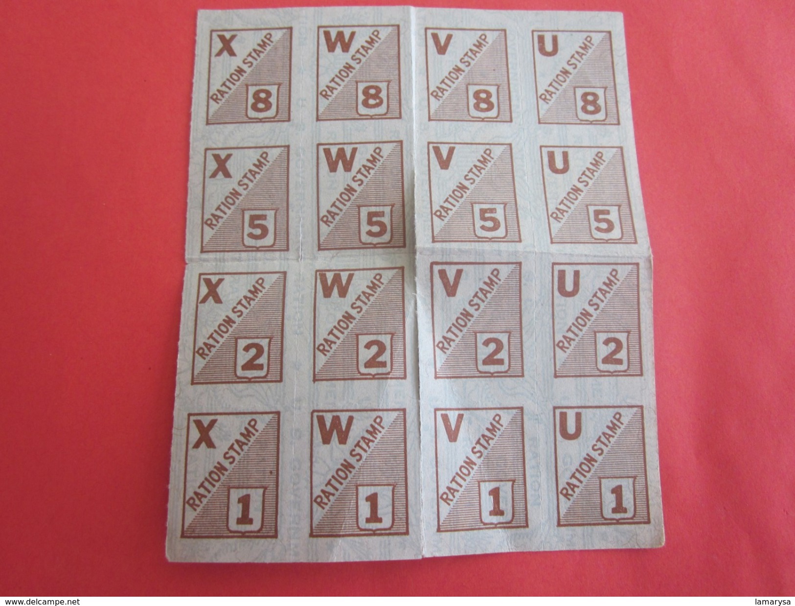 WW2 Stamp Ration 2é World War In Europe Timbres Thème Erinnophilie Etats Unis D'Amérique United States Of America 1942 - Erinnofilia