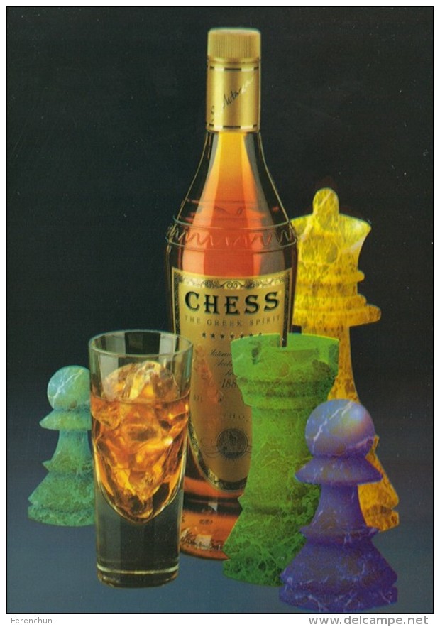 CHESS SPORT * TAL - SPEELMAN * ALCOHOLIC DRINK THE GREEK SPIRIT GREECE * PAINTING & DRAWING * Caissa CCC 0063 * Hungary - Echecs