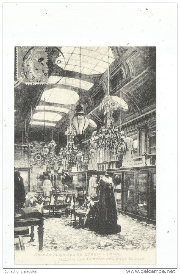 Reproduction De Cpa , Commerce , Grands Magasins Du LOUVRE , 75 , Paris , GALERIE DES CONFECTIONS POUR DAMES - Geschäfte