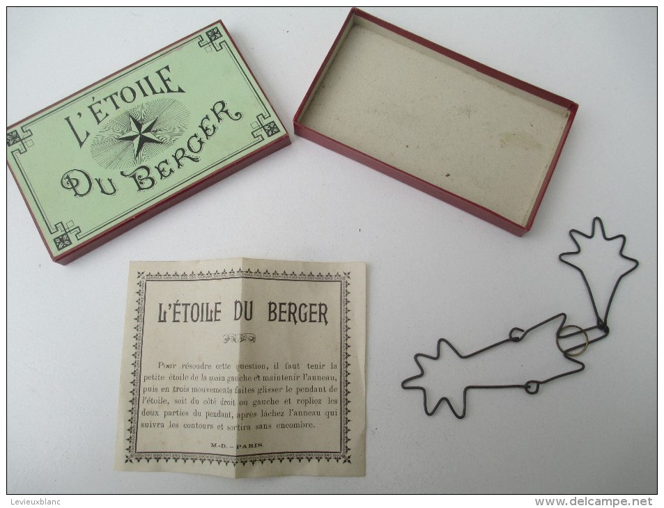 Jeu Ancien/" L'Etoile Du Berger"/Casse-tête/M D /Paris / Avec Solution/Vers 1880-1900    JE163 - Brain Teasers, Brain Games