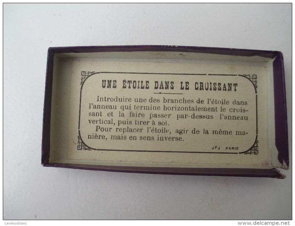 Jeu Ancien/"Une Etoile Dans Le Croissant"/Casse-tête/J F J  /Paris / Avec Solution/Vers 1880-1900    JE164 - Casse-têtes
