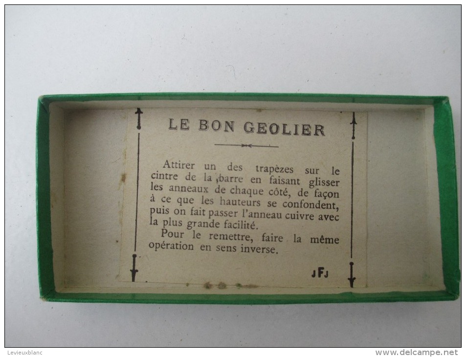Jeu Ancien/"Le Bon Geôlier"/Casse-tête/J F J  /Paris / Avec Solution/Vers 1880-1900    JE166 - Casse-têtes