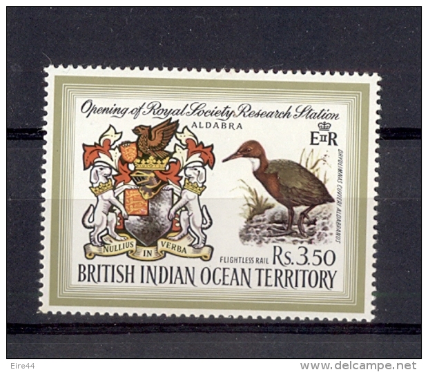 British Indian Ocean Territory 1971 Royal Society Research  Aldabra Bird  Coat Of Arms  MLH - Britisches Territorium Im Indischen Ozean
