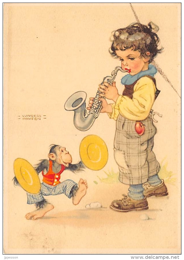 ILLUSTRATEUR  LUNGERS HAUSEN  ENFANT  MUSIQUE  SAXOPHONE - Hausen, Lungers