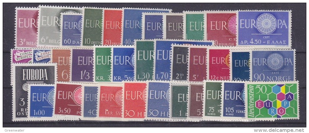 Europa Cept 1960 Year Set 20 Countries 36 Values ** Mnh (original Gum !!!) (31005) - 1960