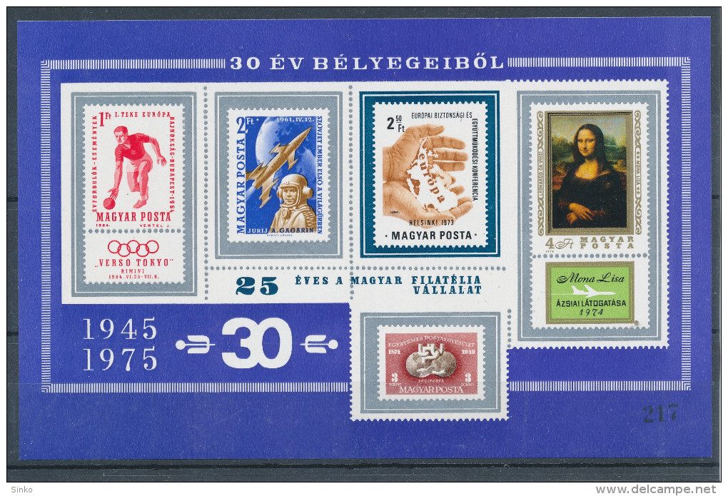 1975. 25-year-old Hungarian Philately Company Commemorative Sheet :) - Commemorative Sheets