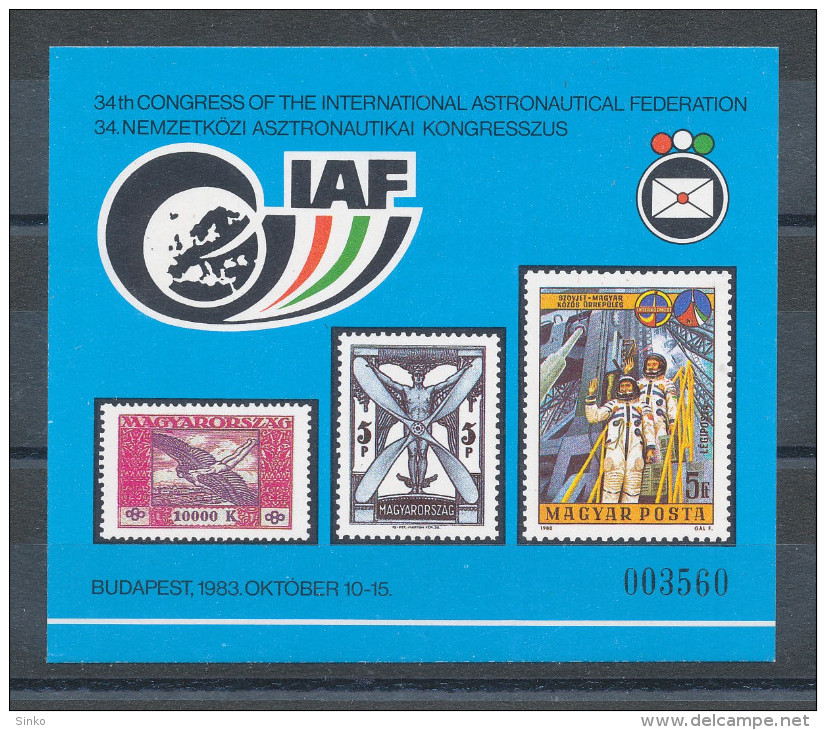 1983. Astronautic Congress Commemorative Sheet :) - Commemorative Sheets