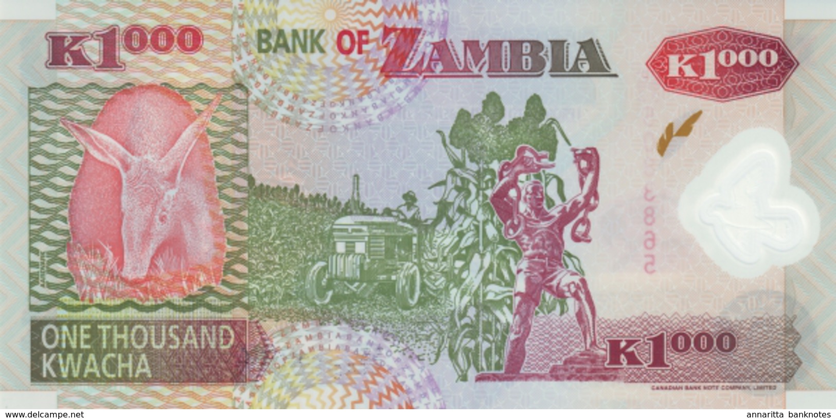 ZAMBIA 1000 KWACHA 2005 P-44d UNC [ZM146d] - Zambie