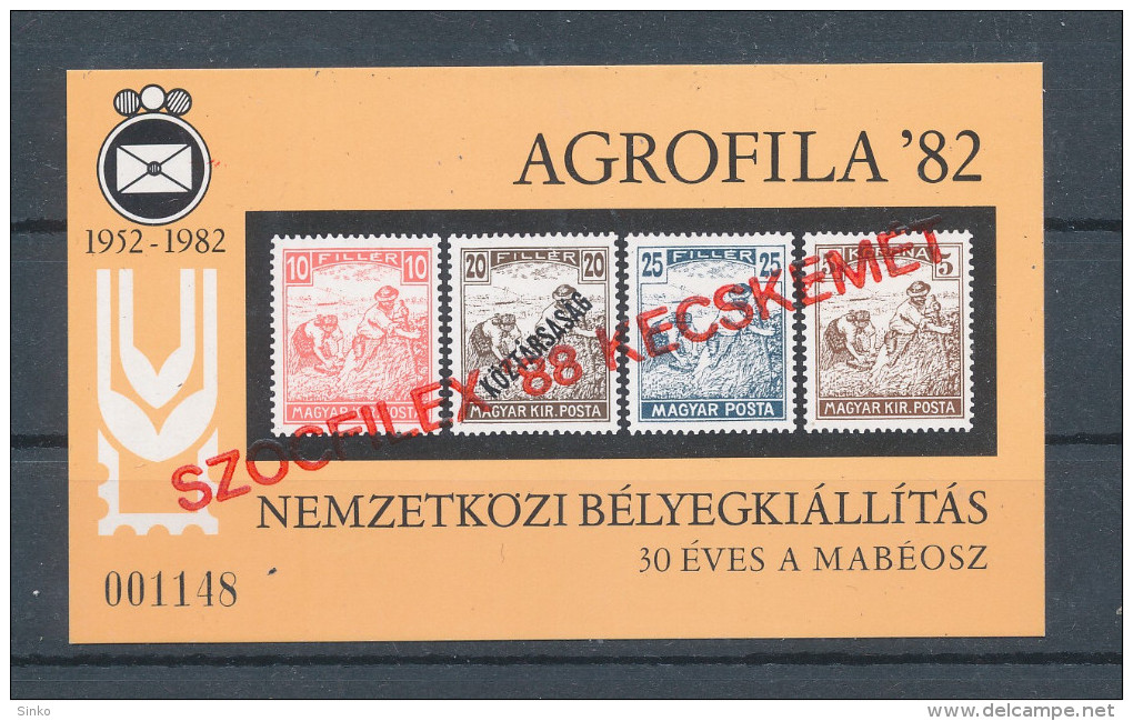 1988. SZOCFILEX Commemorative Sheet :) - Commemorative Sheets