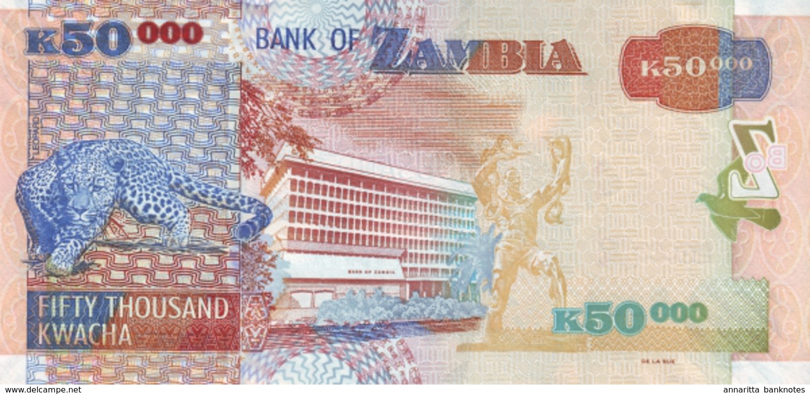 ZAMBIA 50000 KWACHA 2008 P-48d UNC [ZM150d] - Zambia