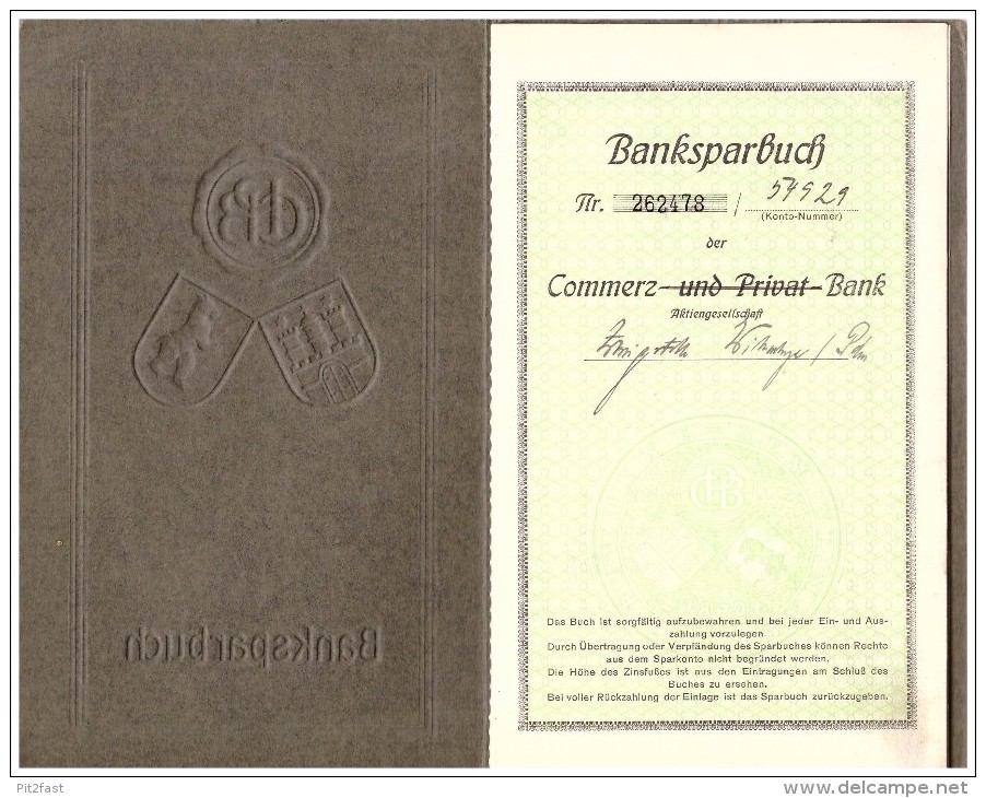 Sparbuch Der Sparkasse Wittenberge , 1940-1945 , Else Seeliger , Geb. Eichler , Bank !!! - Wittenberge