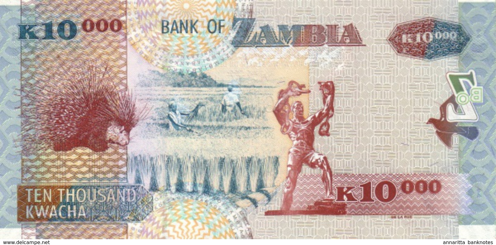 ZAMBIA 10000 KWACHA 2003 P-46a UNC RARE [ZM148a] - Zambia