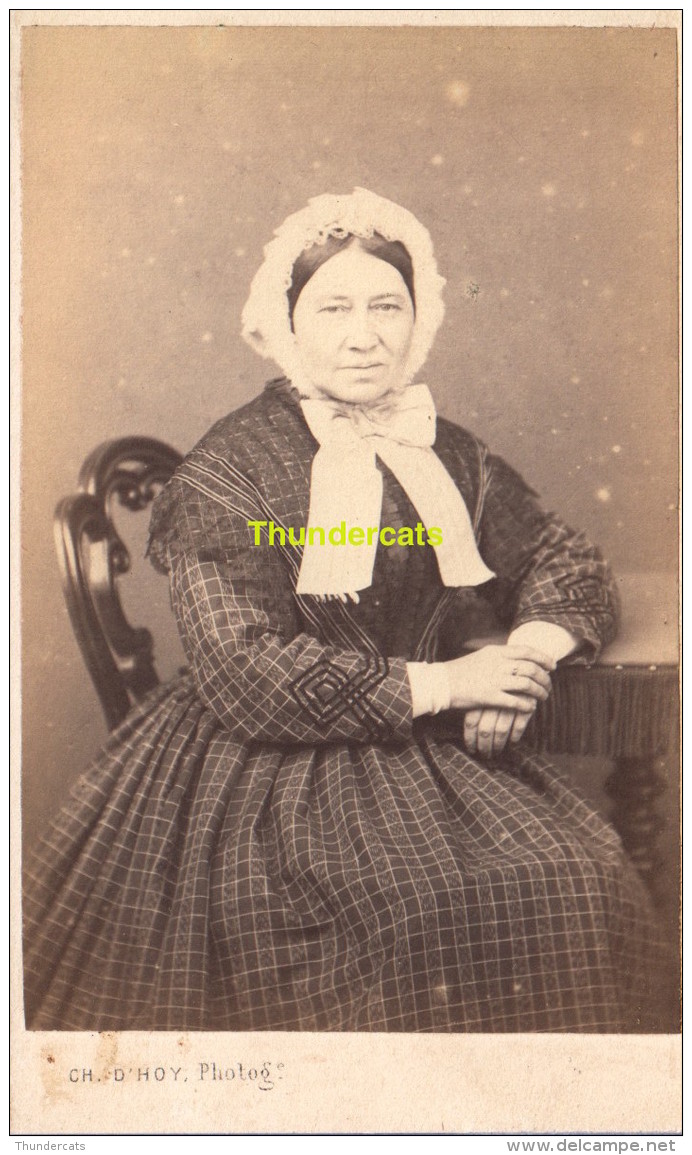 CVD CARTE DE VISITE PHOTO FEMME LADY DAME  CHARLES D'HOY GAND GENT - Anonymous Persons