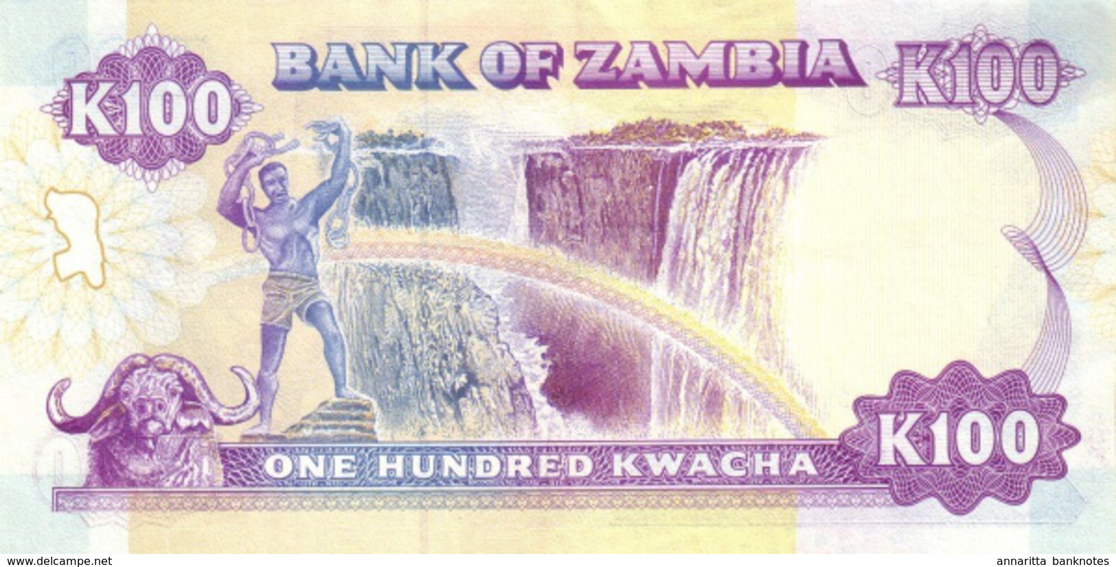 ZAMBIA 100 KWACHA ND (1991) P-34 UNC  [ZM135a] - Sambia