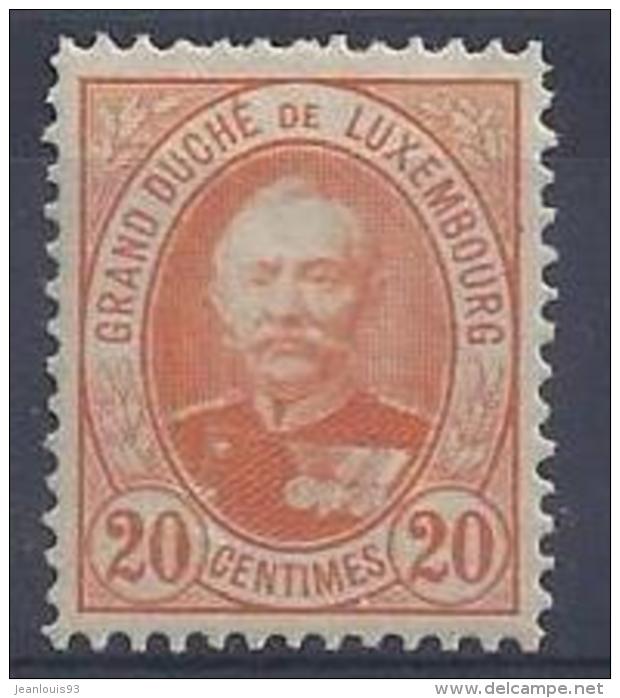 LUXEMBOURG - 61  20C ORANGE NEUF MH - 1906 Guillaume IV