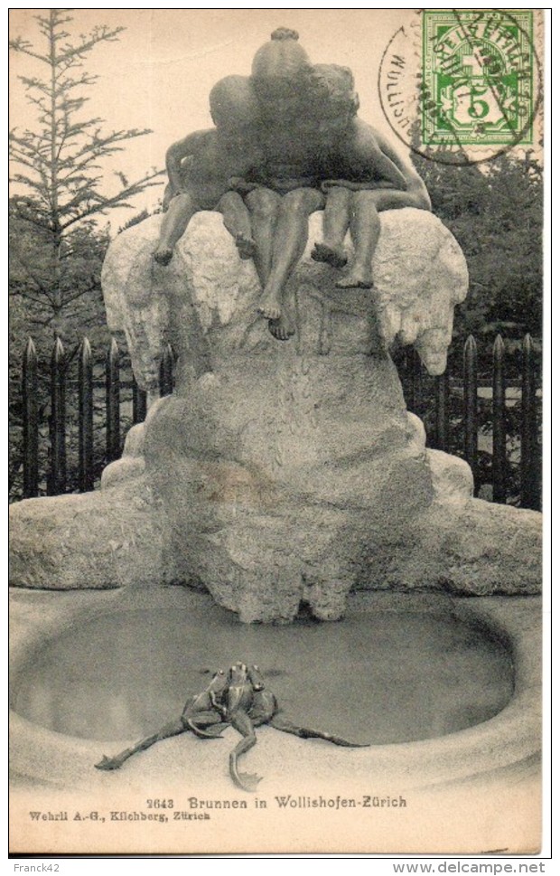 Suisse. Brunnen In Wollishofen-zurich - Wollishofen