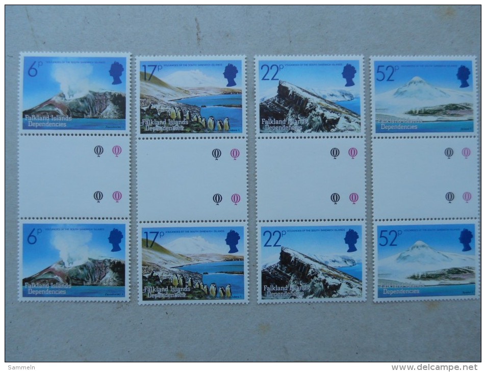 Y163 Falkland - Dependencies 117 - 120 Gutterpair Mnh - Falkland Islands