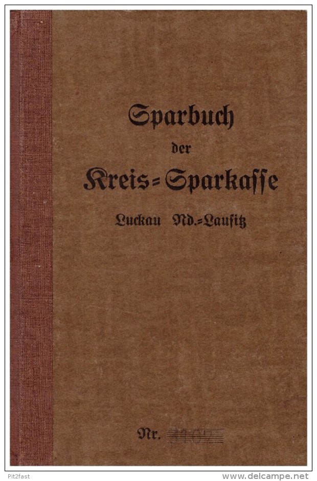 Sparbuch Der Sparkasse Luckau , 1937-1946 , Melitta Wietusch , Bank !!! - Luckau