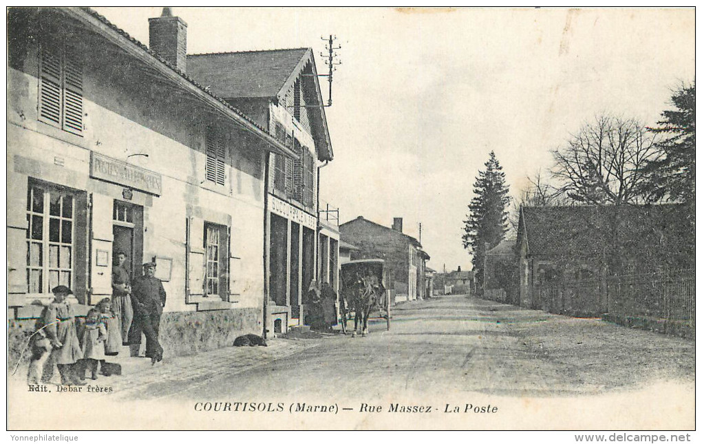 51 - MARNE - Courtisols - Rue Massez - Poste - Courtisols