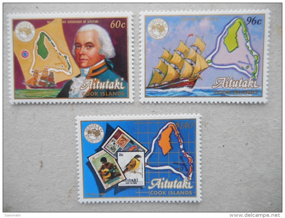 Y189 Cook-Inseln Islands, Aitutaki 537 - 539 Mnh AUSIPEX 84, Melbourne - Aitutaki