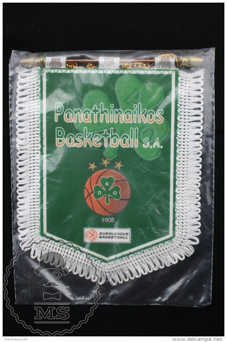 Sport Advertising  Cloth Pennant/ Flag/ Fanion Of Panathinaikos Athens Basketball Team - Habillement, Souvenirs & Autres