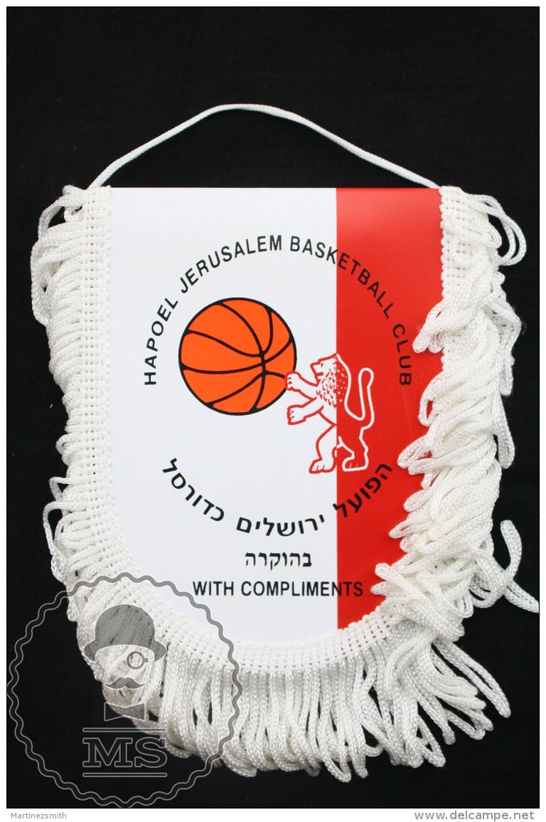 Sport Advertising  Cloth Pennant/ Flag/ Fanion Of Hapoel Jerusalem Basketball Club - Abbigliamento, Souvenirs & Varie