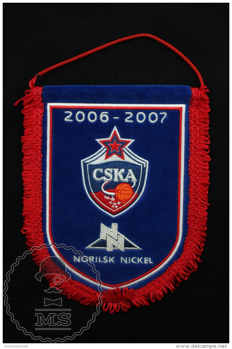 Sport Advertising Cloth Pennant/ Flag/ Fanion Of PBC CSKA Moscow Basketball LTEam In Russia - Habillement, Souvenirs & Autres