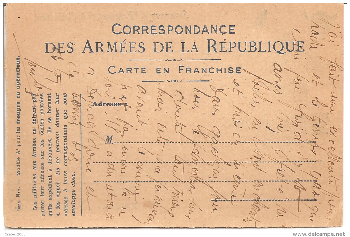 Y &T N°  CORRESPONDANCE DES ARMEES L'AVIATEUR  1905  3 SCANS - Cartas & Documentos