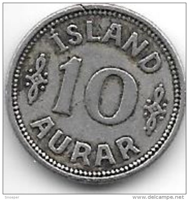 *iceland 10 Aurar 1923  Km 1.1   Vf+ - Islandia