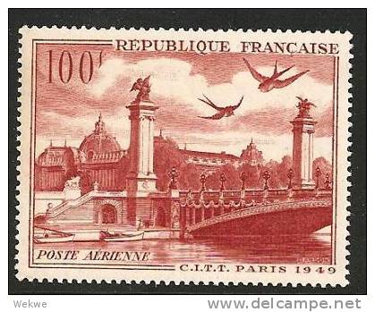 Fra Mi.Nr.856/ FRANKREICH -  CITT 1949, Alexander Brücke + Palais **  Iverrt 28 - Nuevos