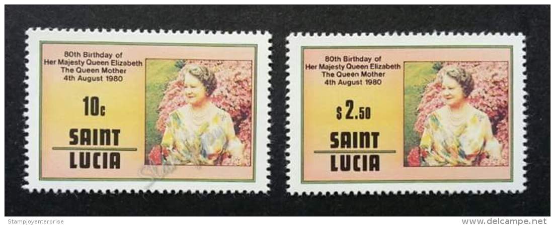St . Lucia 80th Birthday Of H.M Queen Elizabeth II 1980 Royal Flower (stamp) MNH - St.Lucia (1979-...)