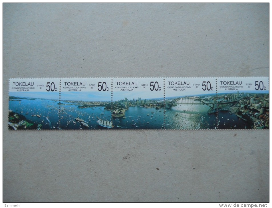 Y245 Tokelau 148 - 152 Mnh - SYDPEX 88, Sydney - Tokelau