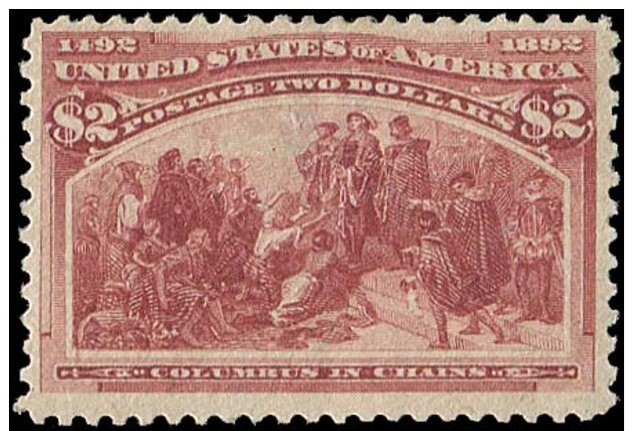 USA (242) 1893 COLUMBIAN $2 BROWN RED - Otros & Sin Clasificación