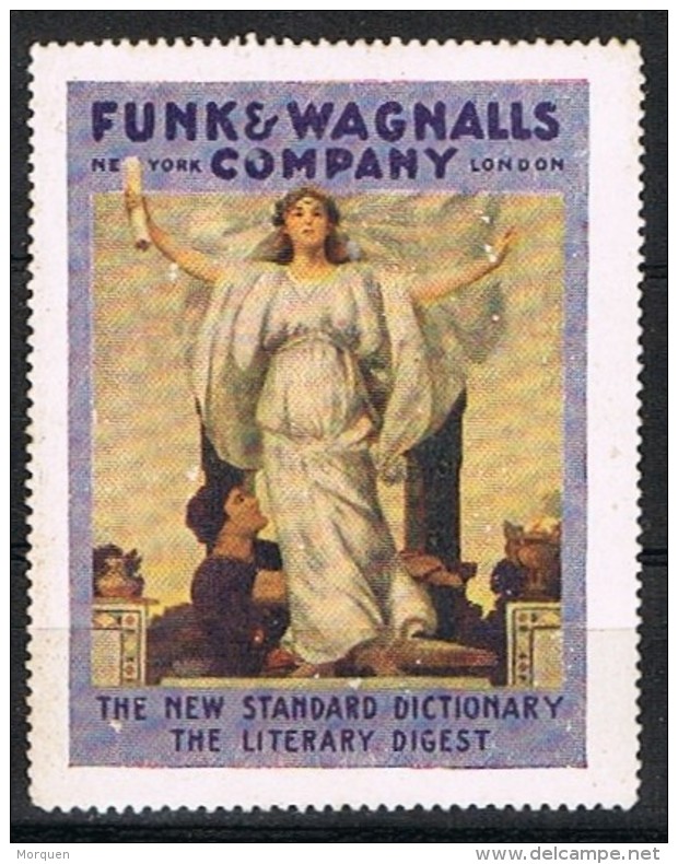 Viñeta FUNK And WAGNALL Co. Dictionary Literary Digest, Cinderella, Poster Label,* - Otros & Sin Clasificación