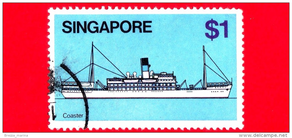 SINGAPORE - Usato - 1980 - Nave Costiera - Coaster - S 1 - Singapore (1959-...)