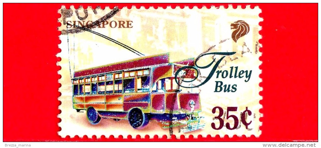 SINGAPORE - Usato - 1997 - Trasporti - Trolley Bus - 35 - Singapore (1959-...)