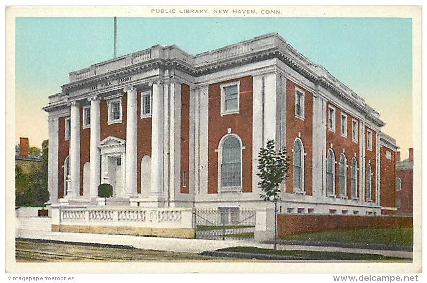 199885-Connecticut, New Haven, Public Library, Union News Company No 2019 - New Haven