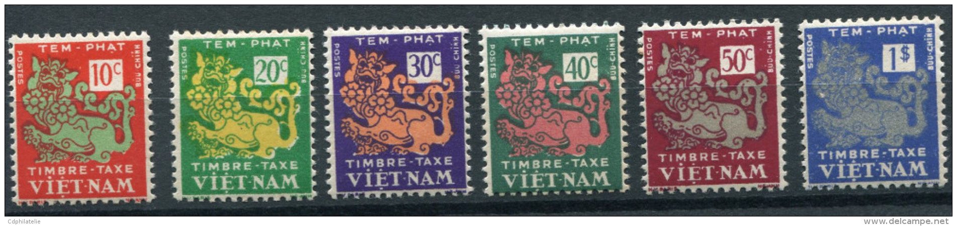 VIETNAM TIMBRES-TAXE N°1/6 DENTELES - Viêt-Nam