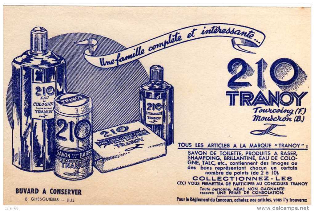 Buvard Produits Toilette 210 TRANOY à Tourcoing Et Mouscron - Perfume & Beauty