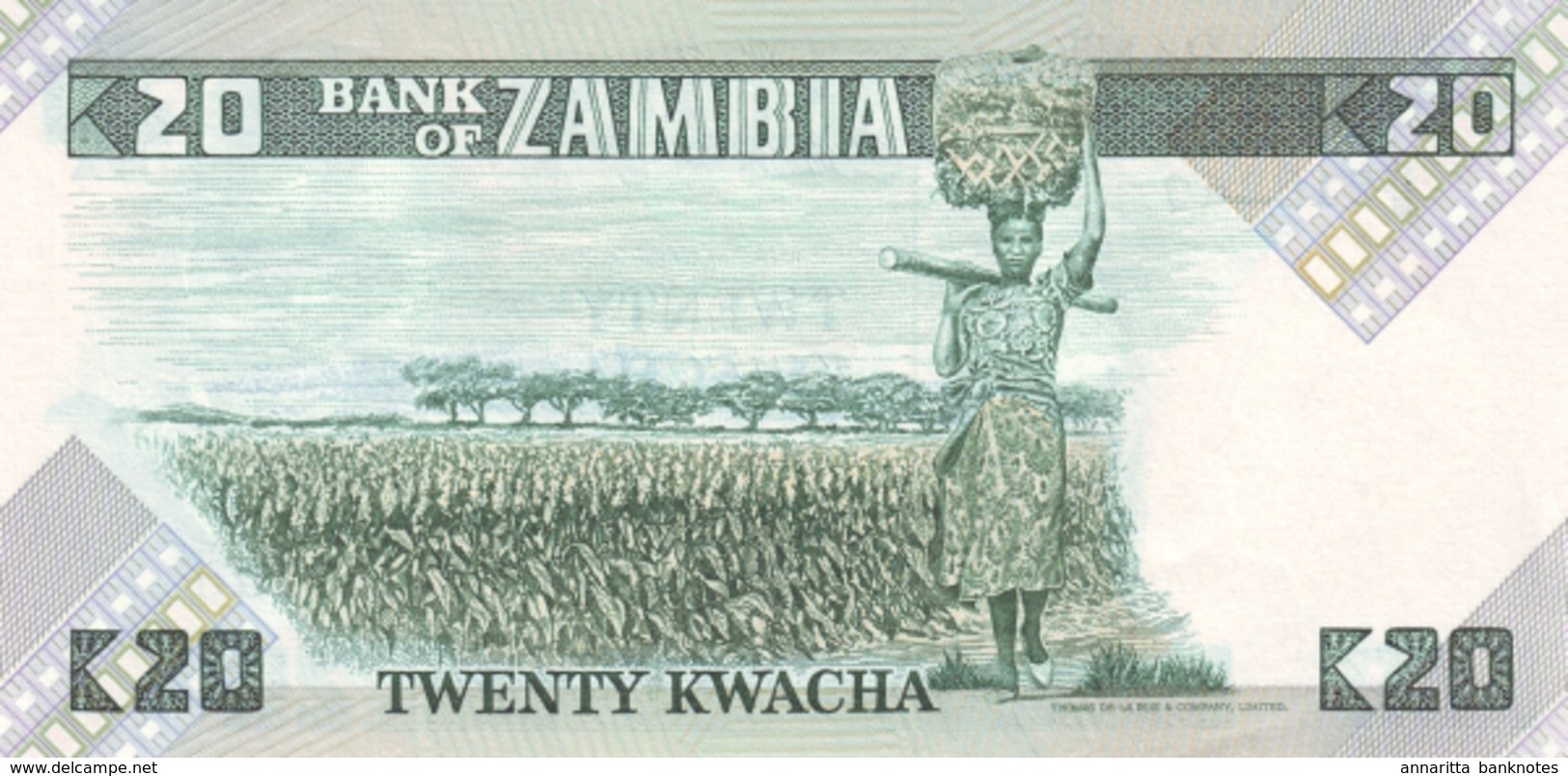 ZAMBIA 20 KWACHA ND (1988) P-27e UNC  [ZM128e] - Zambie