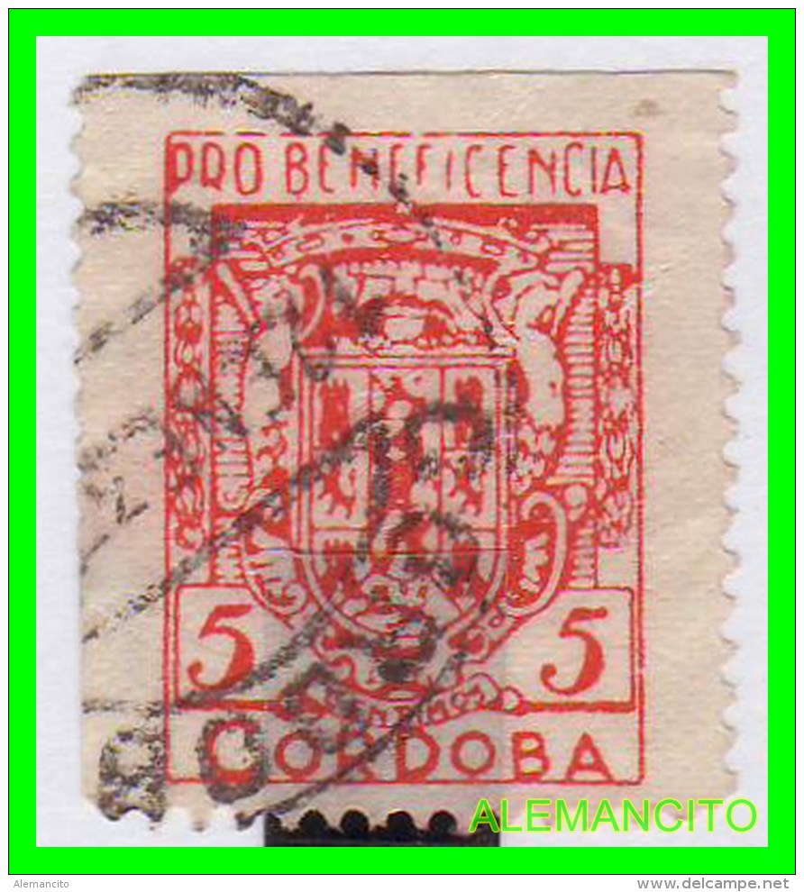 ESPAÑA - DIPUTACION   ( EUROPA )  VIÑETA PROVINCIAL DE CORDOBA - GUERRA CIVIL - Postage-Revenue Stamps