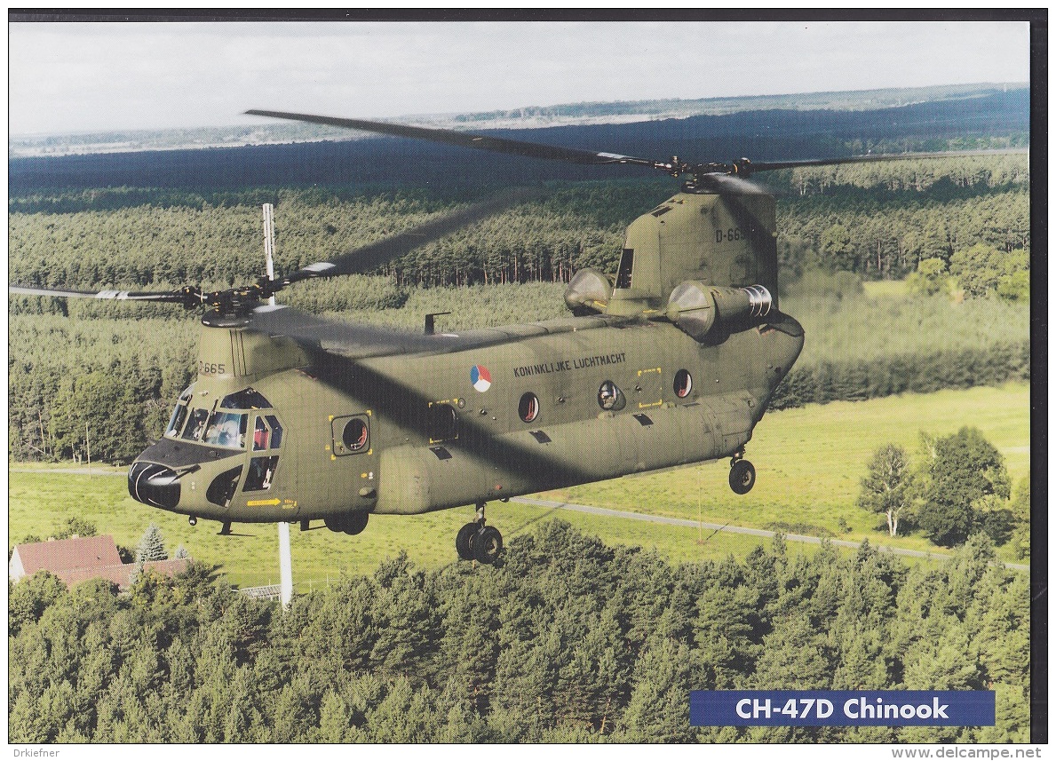 Boeing CH-47D Chinook, Der Koninklije Luchtmacht, Bild DinA 4 Mit Technischen Daten, 1996 - Pays-Bas