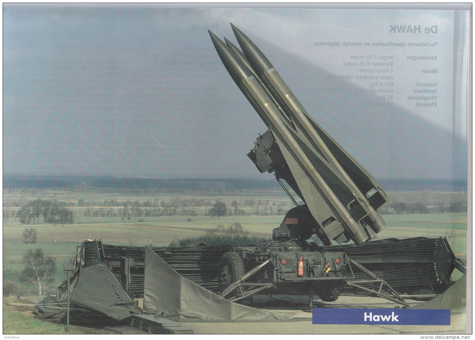 HAWK, Der Koninklije Luchtmacht, Bild DinA 4 Mit Technischen Daten, 1996 - Niederlande