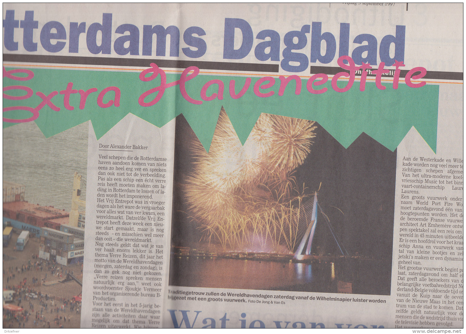 Rotterdams Dagblad 5.SEP 1997: Extraausgabe Zu Den Wereldhavendagen - Other & Unclassified