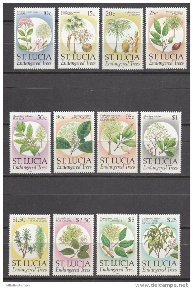 St Lucia    Scott No.  953-64     Mnh   Year  1990 - Ste Lucie (...-1978)