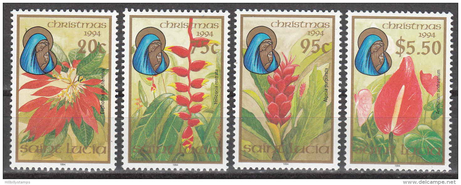 St Lucia    Scott No.  1010-13    Mnh   Year  1994 - Ste Lucie (...-1978)