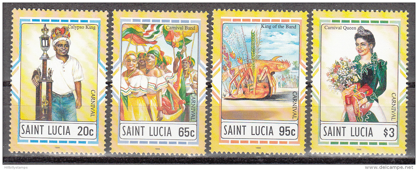 St Lucia    Scott No.  1031-34    Mnh   Year  1996 - Ste Lucie (...-1978)