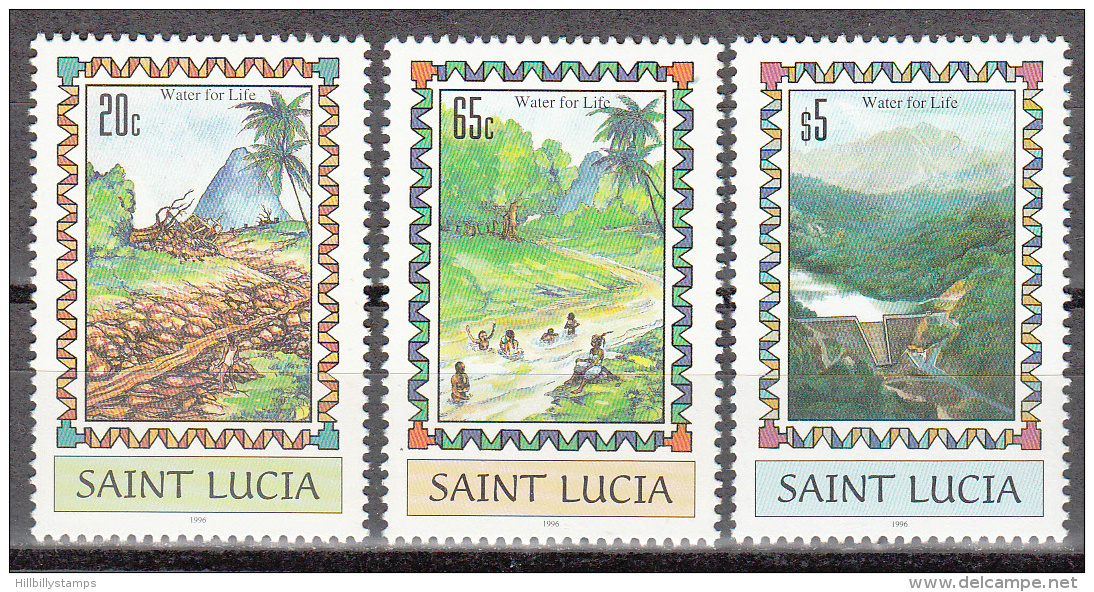 St Lucia    Scott No.  1035-37    Mnh   Year  1996 - Ste Lucie (...-1978)